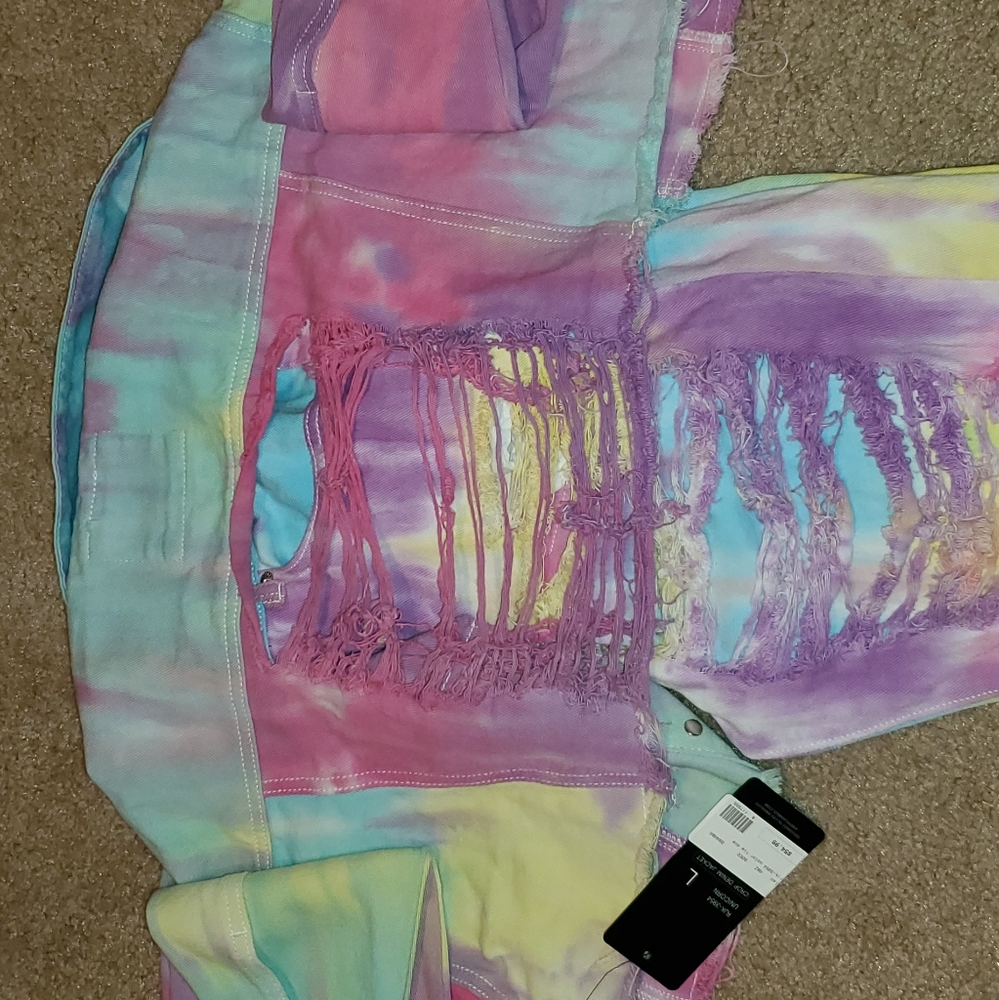 Two piece destroyed unicorn demin outfit